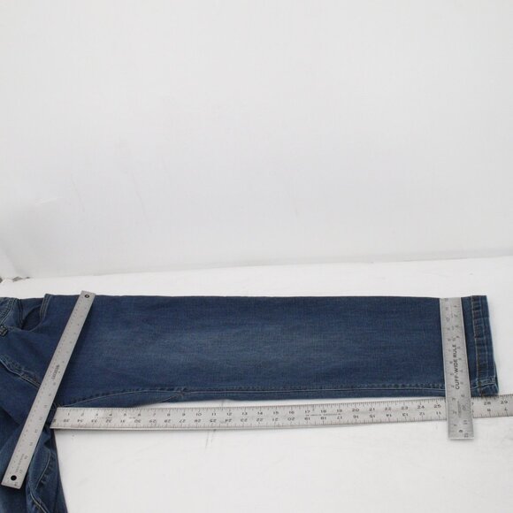 Prana Jeans Mens 35 L29 Organic Cotton Stretch Straight Leg Blue Denim pockets - Picture 8 of 12